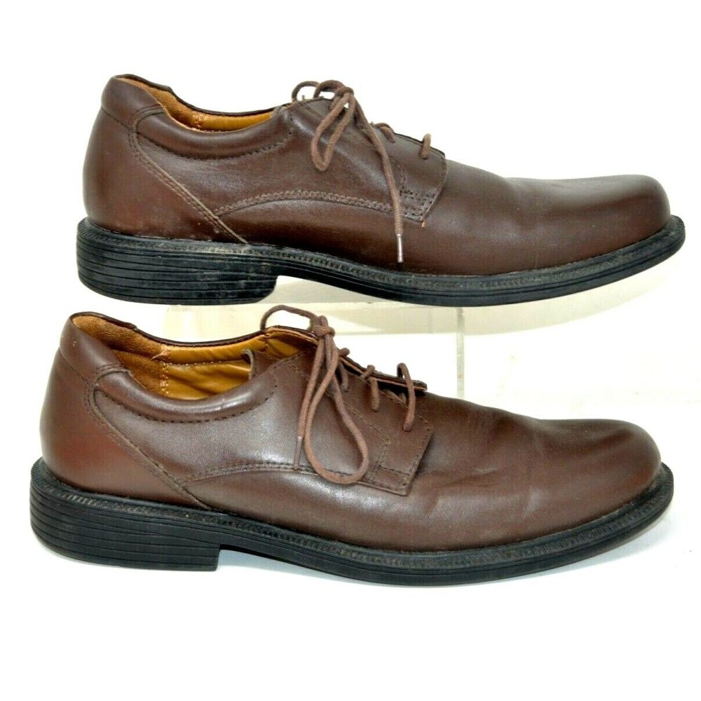 Croft & Barrow Mens Size 9.5 M Brown Leather Lace Up Dress Shoes